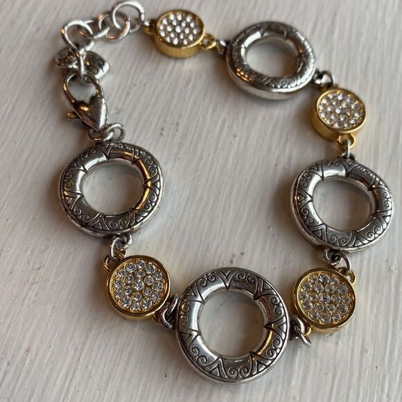 Brighton sun drops silver, gold, and inset crystals‎ round link bracelet - Picture 6 of 6